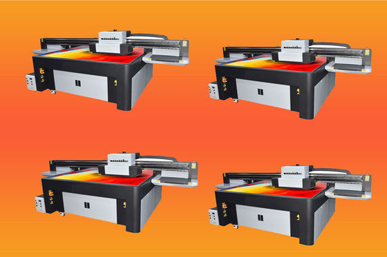 Stahlrahmen UV-Flachbettdrucker mit Doppel-Weiß-Farbdruck und LED-Umwelt-UV-Tinte