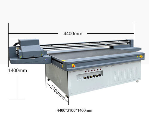 2500mm Großformat-UV-Drucker / UV-Flachbett-Drucker mit lebhaften CMYK + Lichtfarben 8 Pass