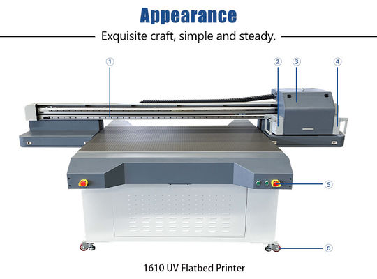 1200x2500mm UV-LED-Flachbettdrucker mit 50mm-100mm Max-Druck USB 3.0-Schnittstelle