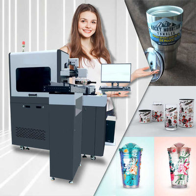 Anpassungsfähige Drucklänge 10-270 mm Zylinder UV-Drucker für zylindrische Objekte Bis zu 300 mm Durchmesser und 600 mm Länge